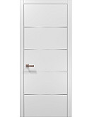 Двери межкомнатные Папа Карло коллекция PLATO PL-02 Белый матовый, торец ABS