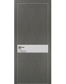 Двери межкомнатные Папа Карло PLATO-03 бетон серый алюминиевый торец