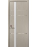 Двери межкомнатные Папа Карло PLATO-10 дуб кремовый брашированный алюминиевый торец