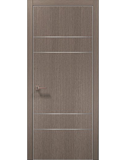 Двери межкомнатные Папа Карло коллекция PLATO PL-09 Дуб серый, торец ABS