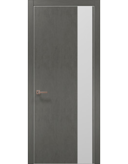 Межкомнатные двери Папа Карло PLATO PL-05 Бетон серый, торец ABS