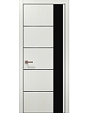 Двери межкомнатные Папа Карло коллекция PLATO PL-11 Белый матовый, торец черный алюминий