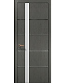 Двері міжкімнатні Папа Карло колекція PLATO PL-12 Бетон сірий, кромка алюміній