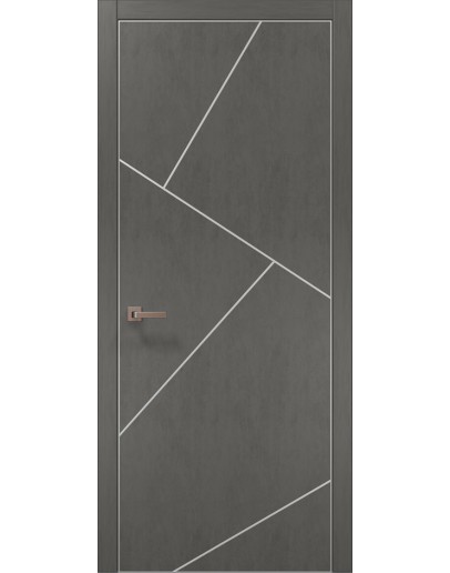 Двери межкомнатные Папа Карло PLATO-15 бетон серый