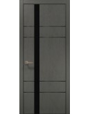 Двері міжкімнатні Папа Карло PLATO-10 бетон сірий алюмінієвий торець