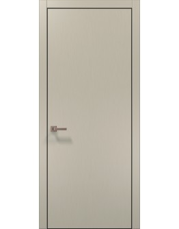 Двери межкомнатные Папа Карло PLATO-01 cветло-серый супермат алюминиевый торец