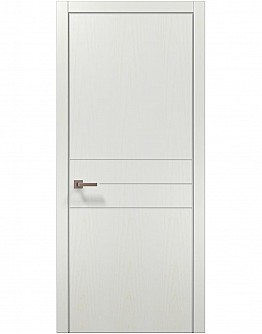 Двері Папа Карло STYLE ST-14 Ясен білий, кромка алюміній сірий