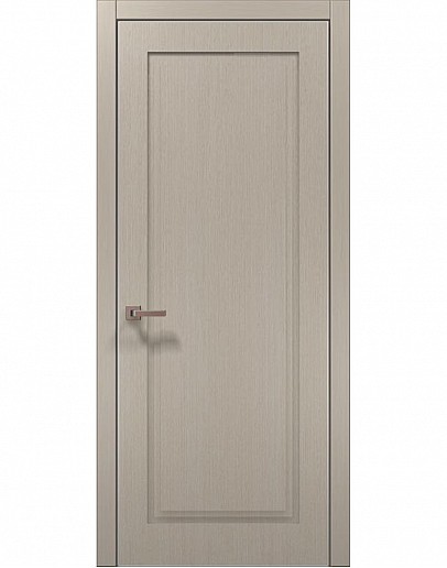 Двері міжкімнатні Папа Карло колекція STYLE ST-01 Дуб кремовий, кромка алюміній сірий