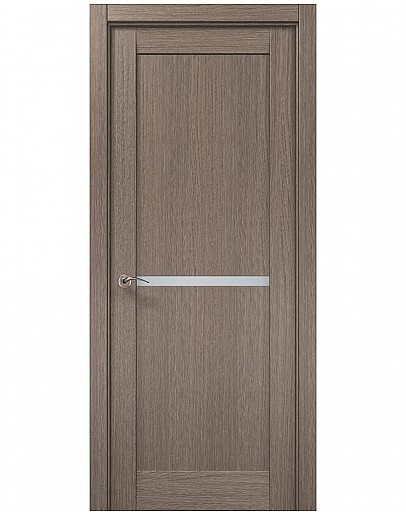Двері міжкімнатні Папа Карло колекція MILLENIUM ML-60 Дуб сірий скло сатин