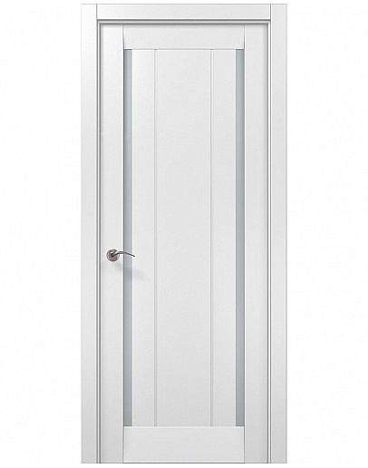 Двері міжкімнатні Папа Карло колекція MILLENIUM ML-622 Білий матовий скло сатин