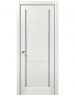 Двері міжкімнатні Папа Карло MILLENIUM ML-625 Ясен білий скло сатин