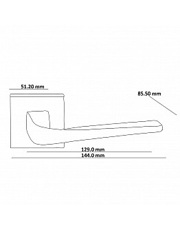 Ручка ORO-ORO 072-15Е Forma черный матовый, на квадратной розетке