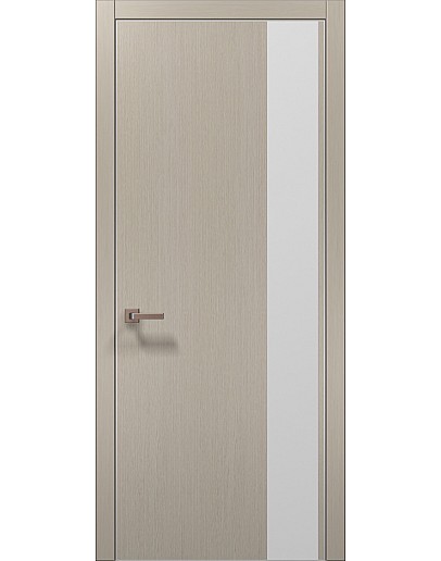 Двері міжкімнатні Папа Карло колекція PLATO PL-05 Дуб кремовий, кромка алюміній
