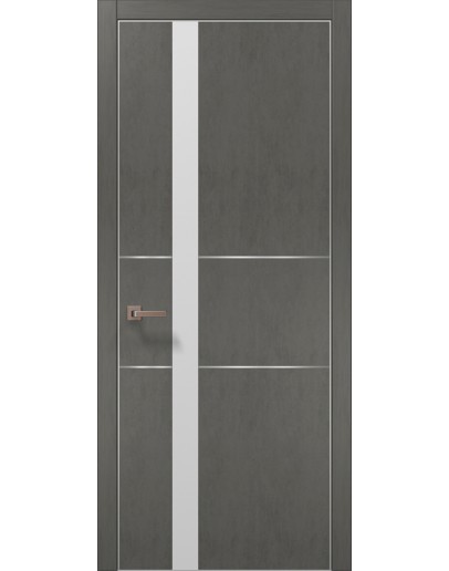 Двері міжкімнатні Папа Карло PLATO-08 бетон сірий