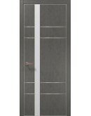 Двери межкомнатные Папа Карло PLATO-10 бетон серый алюминиевый торец