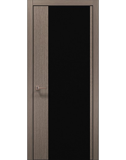 Двері міжкімнатні Папа Карло колекція PLATO PL-13 Дуб сірий, кромка алюміній