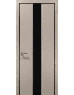 Двери межкомнатные Папа Карло PLATO-06 дуб кремовый брашированный алюминиевый торец