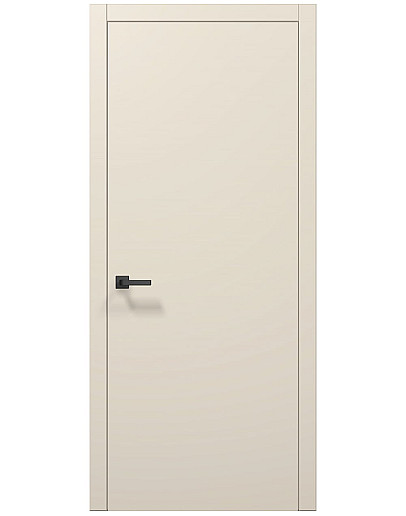 Двери межкомнатные Папа Карло коллекция PLATO PL-01 Кремовый матовый, торец ABS