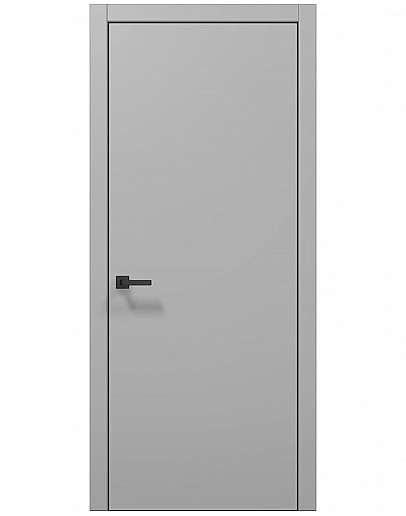 Двері міжкімнатні Папа Карло колекція PLATO PL-01 Білий матовий, кромка алюміній