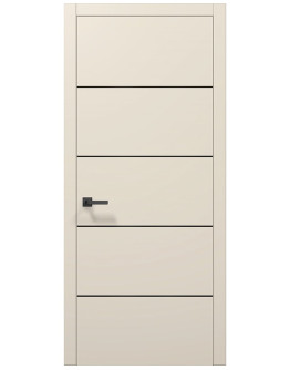 Межкомнатные двери Папа Карло PLATO PL-02 Кремовый матовый, торец ABS