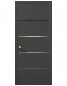 Двері Папа Карло PLATO PL-02 Темно сірий супермат, кромка АВС