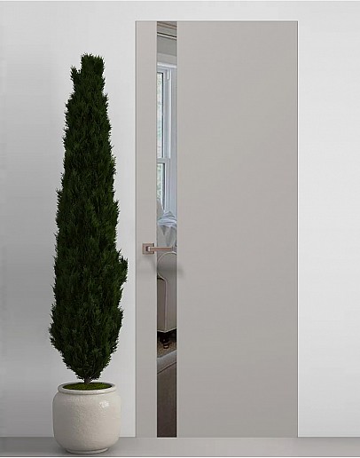 Двери скрытые Папа Карло PL-04 Светло серый супермат, кромка АВС