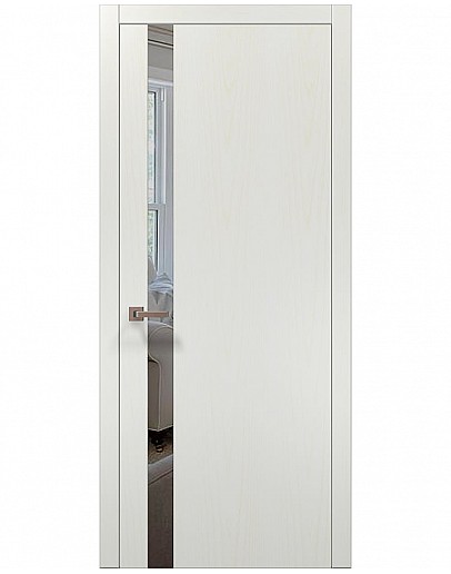 Двері міжкімнатні Папа Карло колекція PLATO PL-04 Ясен білий, кромка АВСЧ