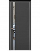 Двері міжкімнатні Папа Карло колекція PLATO PL-04 Темно сірий супермат, кромка алюміній