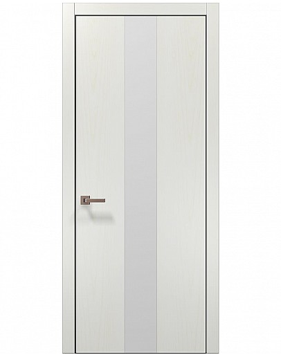 Двері міжкімнатні Папа Карло колекція PLATO PL-06 Ясен білий, кромка алюміній