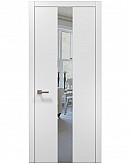 Двері міжкімнатні Папа Карло колекція PLATO PL-06 Білий матовий, кромка алюміній