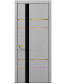 Двери межкомнатные Папа Карло коллекция PLATO PL-10 Серый матовый, торец ABS