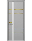 Двери межкомнатные Папа Карло коллекция PLATO PL-10 Серый матовый, торец ABS