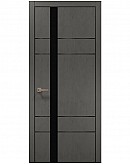 Двері міжкімнатні Папа Карло колекція PLATO PL-10 Бетон сірий, кромка алюміній