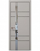 Двері міжкімнатні Папа Карло колекція PLATO PL-10 Світло сірий супермат, кромка алюміній