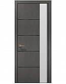 Двері міжкімнатні Папа Карло колекція PLATO PL-11 Бетон сірий, кромка алюміній