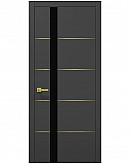 Двері міжкімнатні Папа Карло колекція PLATO PL-12 Темно сірий супермат