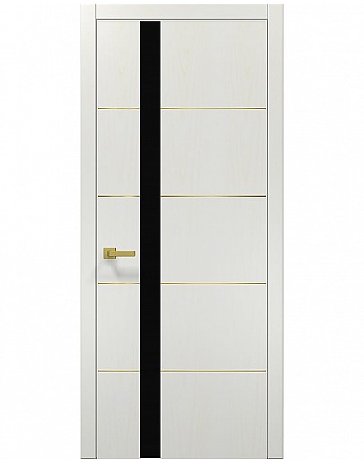 Двері міжкімнатні Папа Карло колекція PLATO PL-12 Ясен білий, кромка АВСЧ