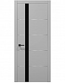 Двері міжкімнатні Папа Карло колекція PLATO PL-12 Ясен білий, кромка алюміній