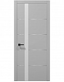Двері міжкімнатні Папа Карло колекція PLATO PL-12 Ясен білий, кромка алюміній