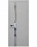 Двері міжкімнатні Папа Карло колекція PLATO PL-12 Ясен білий, кромка алюміній