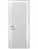 Двері міжкімнатні Папа Карло колекція PLATO PL-14 Білий матовий, кромка алюміній
