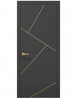 Межкомнатные двери Папа Карло PLATO PL-15 Темно серый супермат (ral 7016), кромка АВСЗ
