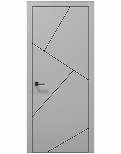Двері міжкімнатні Папа Карло колекція PLATO PL-15 Ясен білий, кромка алюміній