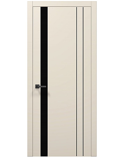 Двери межкомнатные Папа Карло коллекция PLATO PL-22 Кремовый матовый, торец ABS