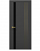 Двері міжкімнатні Папа Карло колекція PLATO PL-22 Темно сірий супермат, кромка ABC