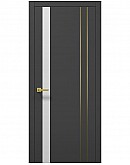 Двері міжкімнатні Папа Карло колекція PLATO PL-22 Темно сірий супермат, кромка ABC