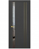 Двері міжкімнатні Папа Карло колекція PLATO PL-22 Темно сірий супермат, кромка ABC