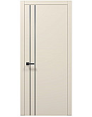 Двери межкомнатные Папа Карло коллекция PLATO PL-24 Кремовый матовый, торец ABS