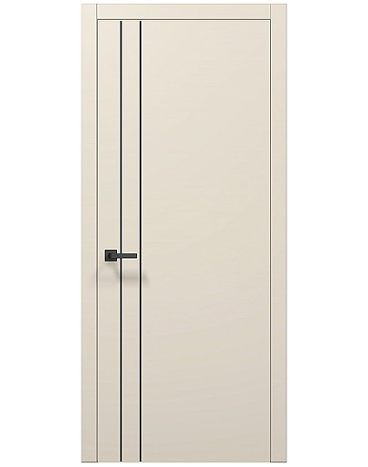 Двери межкомнатные Папа Карло коллекция PLATO PL-24 Кремовый матовый, торец ABS