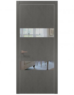 Двери межкомнатные Папа Карло PL-26AL-grey бетон серый